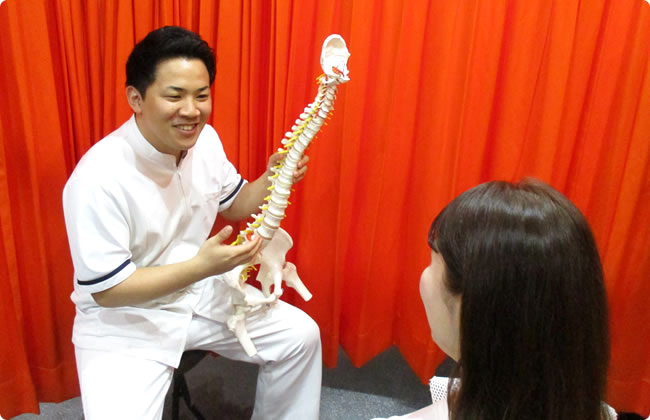 模型を使いながらの症状の説明